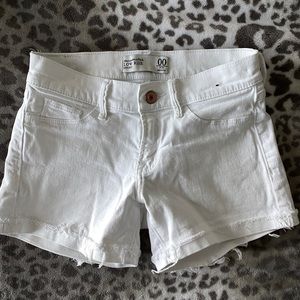 White Abercrombie jean shorts